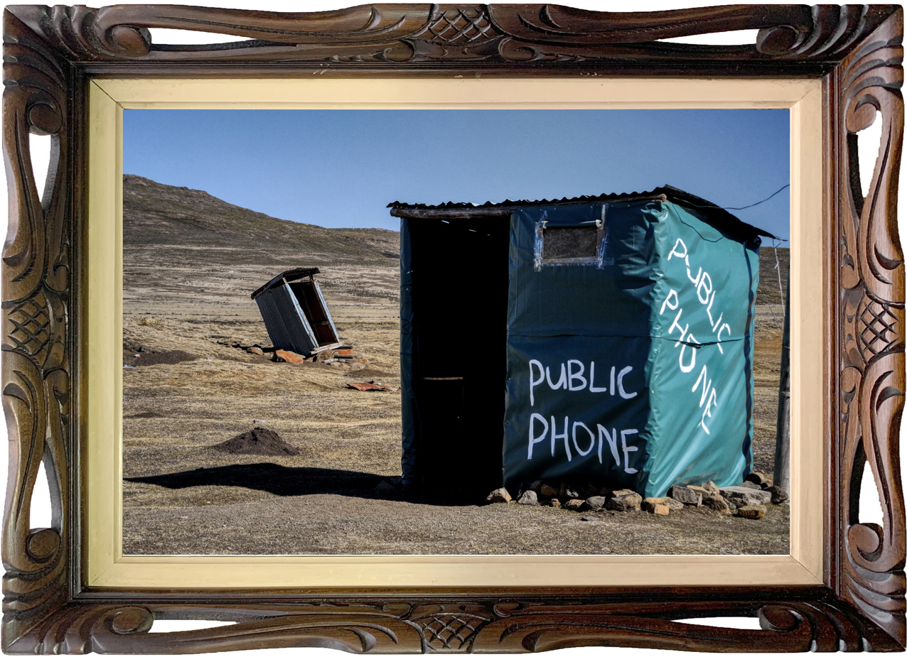Sani Pass Border, SA/LS Public Phone (2012)